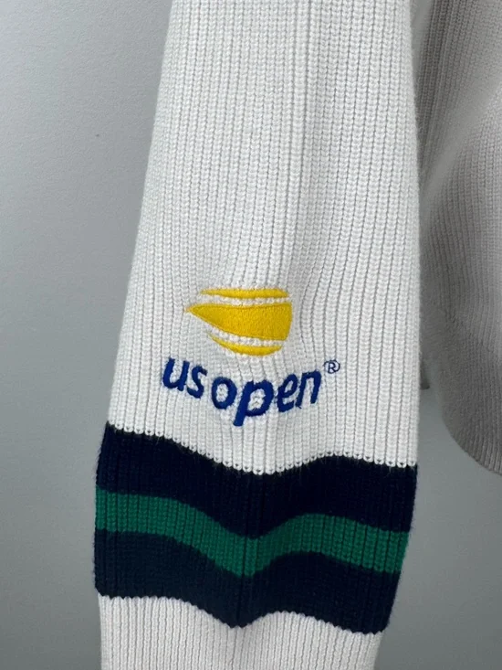 Polo Ralph Lauren Women White US Open Umpire Cricket Sweater Size Large - Picture 3 of 7